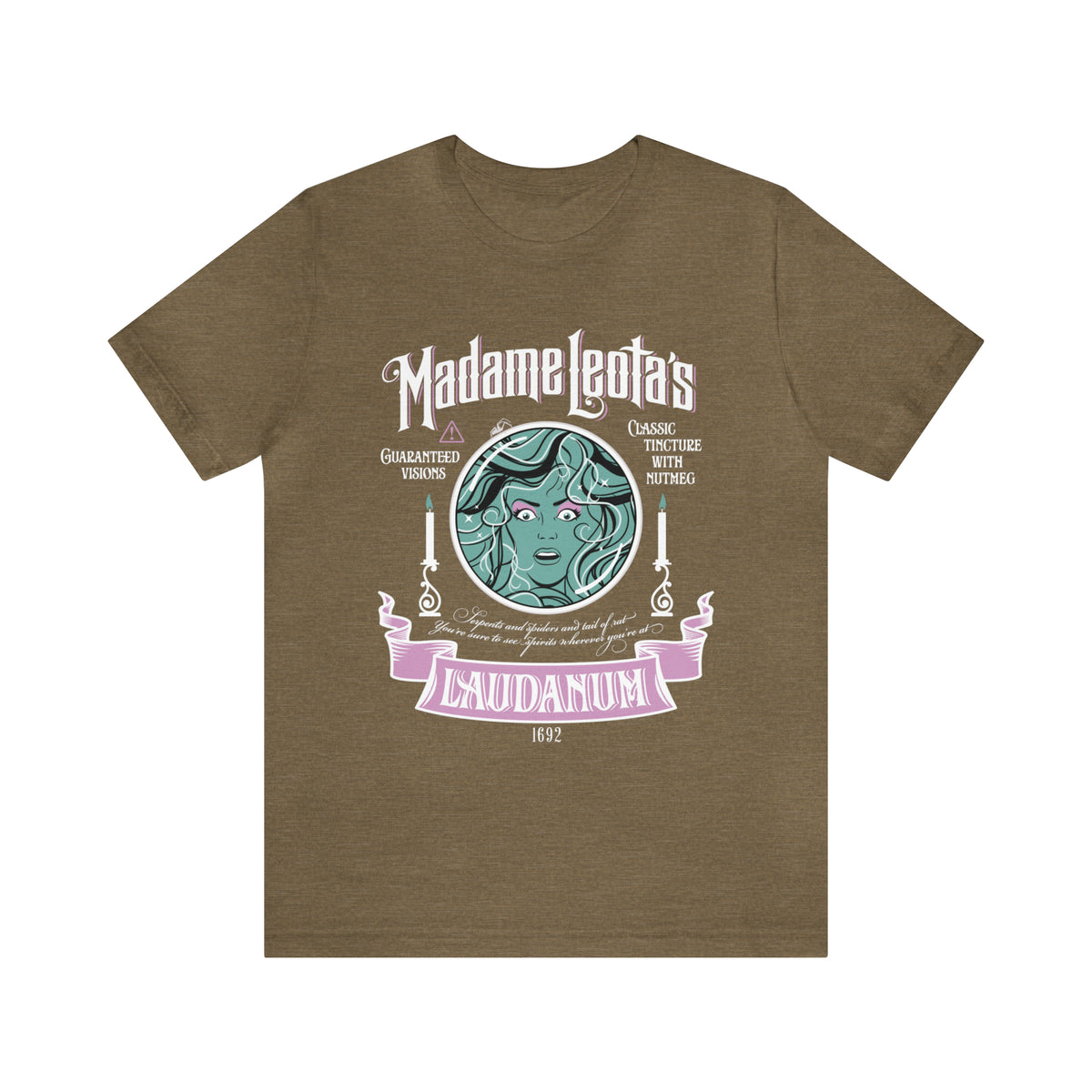 Madame Leota’s Laudanum Teal Bella Canvas Unisex Jersey Short Sleeve Tee