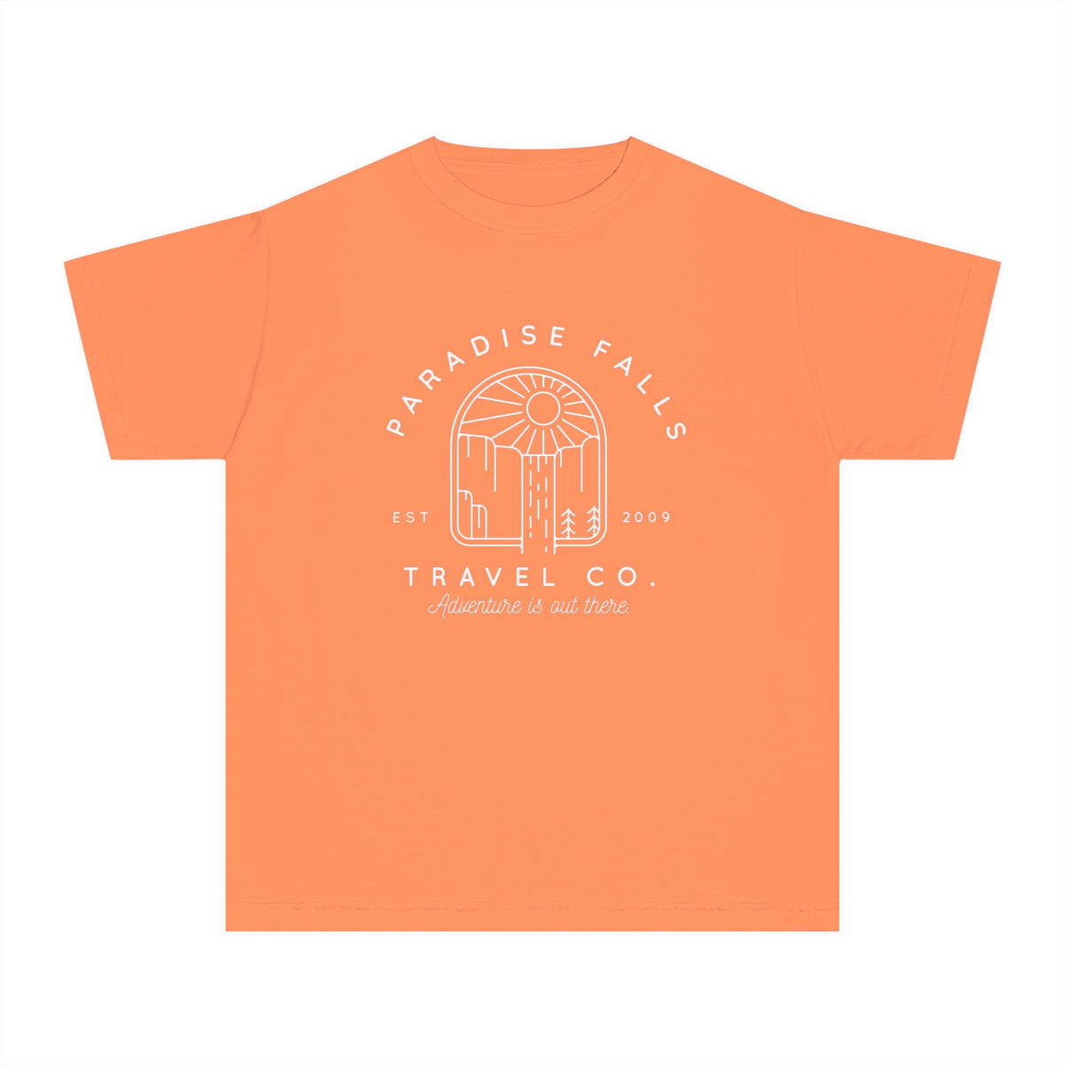 Paradise Falls Vacation Co. Comfort Colors Youth Midweight Tee