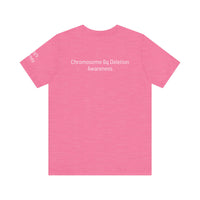 Joey's Journey Chromosome 6q Deletion Awareness Bella Canvas Unisex Jersey Short Sleeve Tee