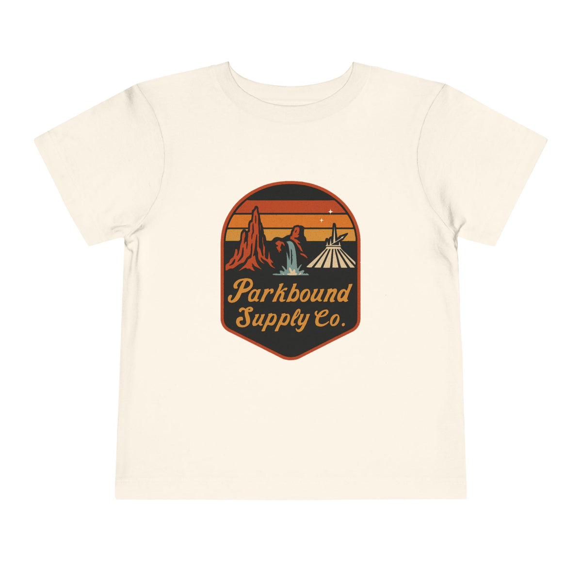 Triple Mountain Badge Bella Canvas Toddler Short Sleeve Tee
