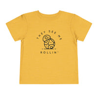 They See Me Rollin' Bella Canvas Toddler Short Sleeve Tee