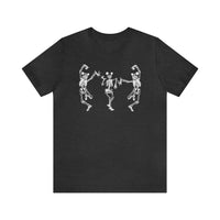 Dancing Skeletons with Ears Bella Canvas Unisex Jersey Short Sleeve Tee