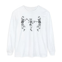 Dancing Skeletons with Ears Comfort Colors Unisex Garment-dyed Long Sleeve T-Shirt