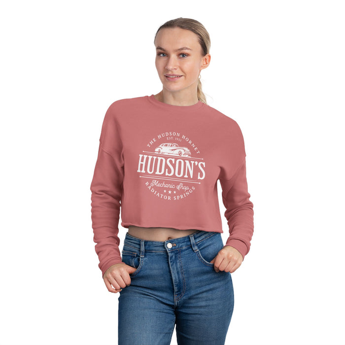 Hudson's Mechanic Shop Women's Bella Canvas Cropped Sweatshirt