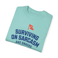 Surviving on Sarcasm and Snacks Comfort Colors Unisex Garment-Dyed T-shirt