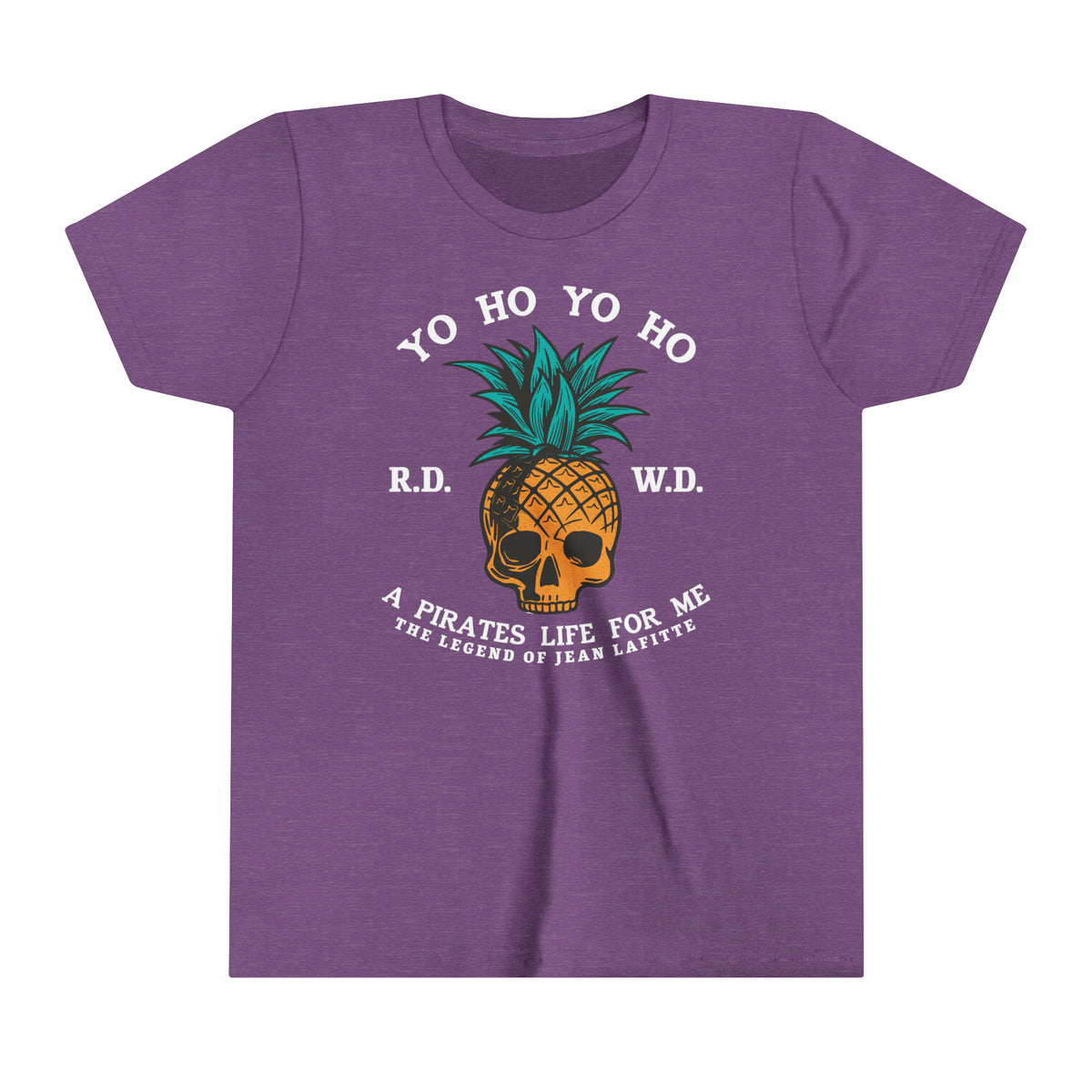 Yo Ho Pirates Life For Me Bella Canvas Youth Short Sleeve Tee