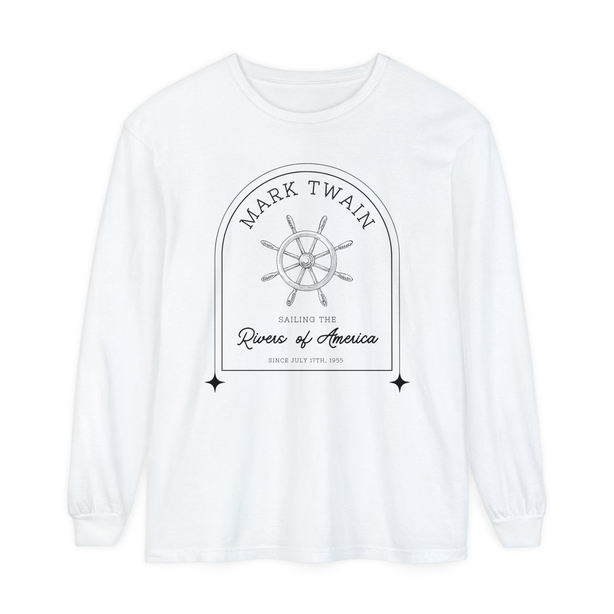 Sailing The Rivers of America Comfort Colors Unisex Garment-dyed Long Sleeve T-Shirt
