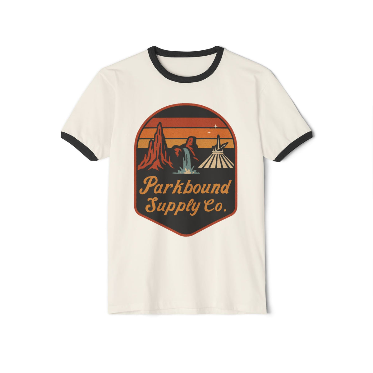 Parkbound Vintage Ringer Tee — The Triple Mountain Badge