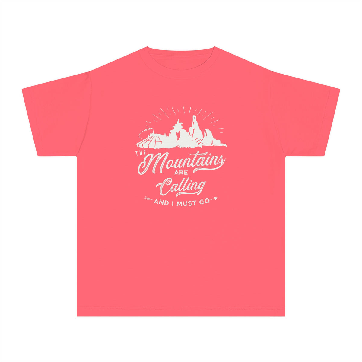 The Mountains Are Calling Comfort Colors Youth Midweight Tee