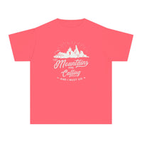 The Mountains Are Calling Comfort Colors Youth Midweight Tee