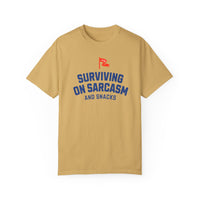 Surviving on Sarcasm and Snacks Comfort Colors Unisex Garment-Dyed T-shirt