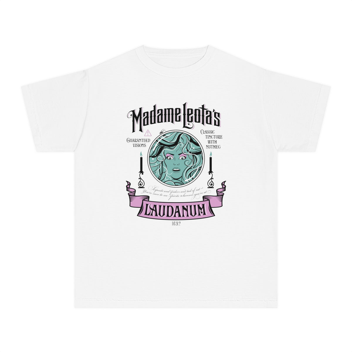 Madame Leota’s Laudanum Teal Comfort Colors Youth Midweight Tee