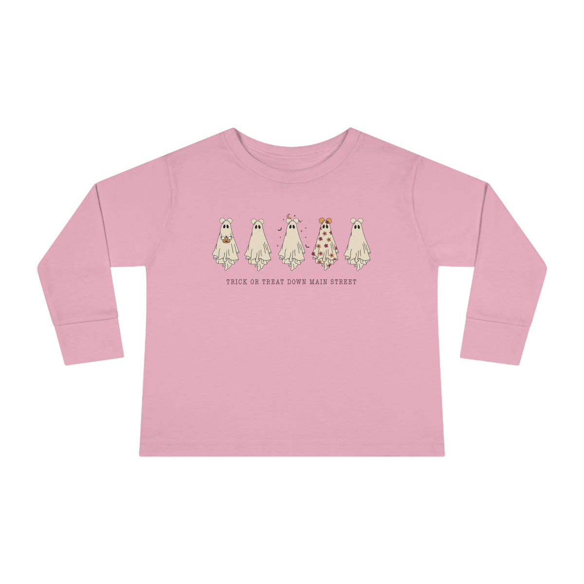 Trick or Treat Down Main Street Toddler Long Sleeve Tee
