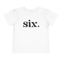 Six Bella Canvas Toddler Short Sleeve Tee