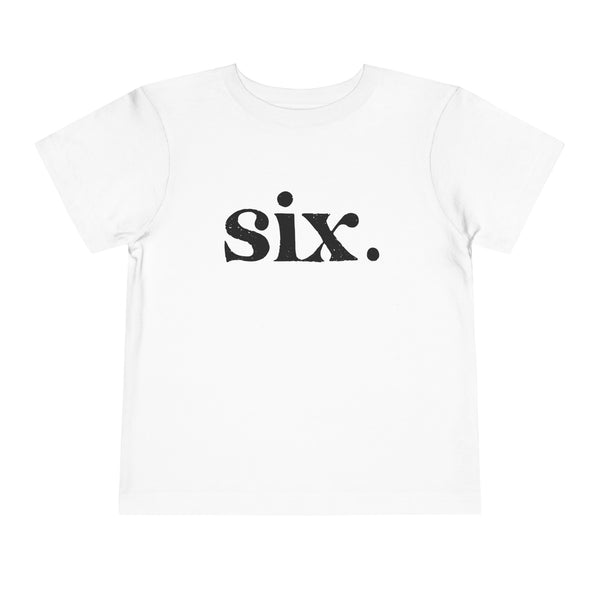 Six Bella Canvas Toddler Short Sleeve Tee