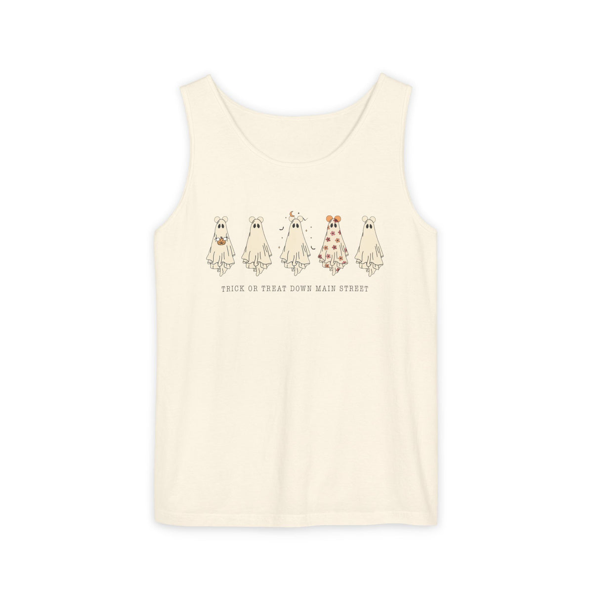 Trick or Treat Down Main Street Unisex Comfort Colors Garment-Dyed Tank Top