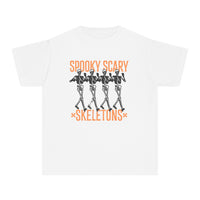 Spooky Scary Skeleton Comfort Colors Youth Midweight Tee