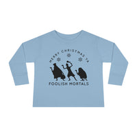 Merry Christmas Ya Foolish Mortals Rabbit Skins Toddler Long Sleeve Tee