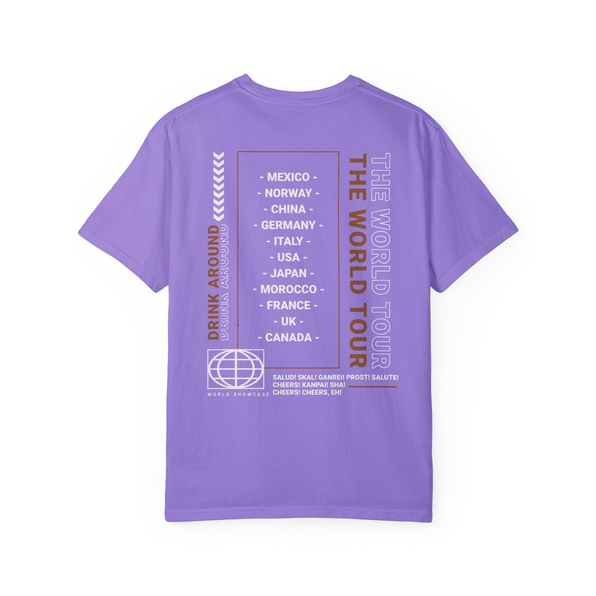 Drink Around The World Tour Comfort Colors Unisex Garment-Dyed T-shirt