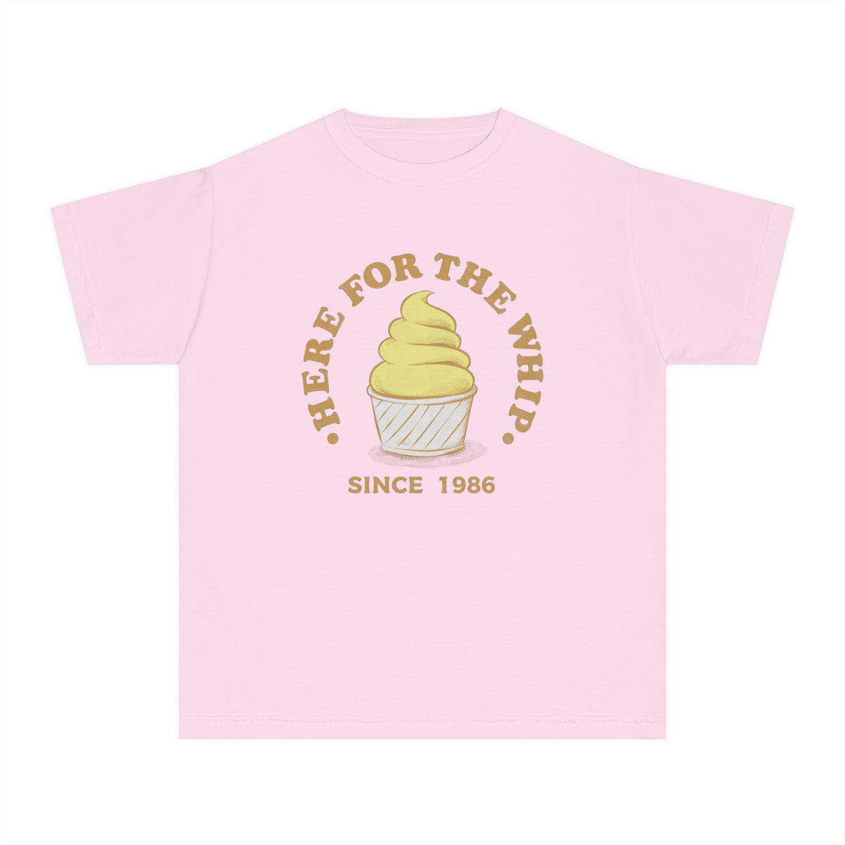 Here For The Whip Comfort Colors Youth Midweight Tee