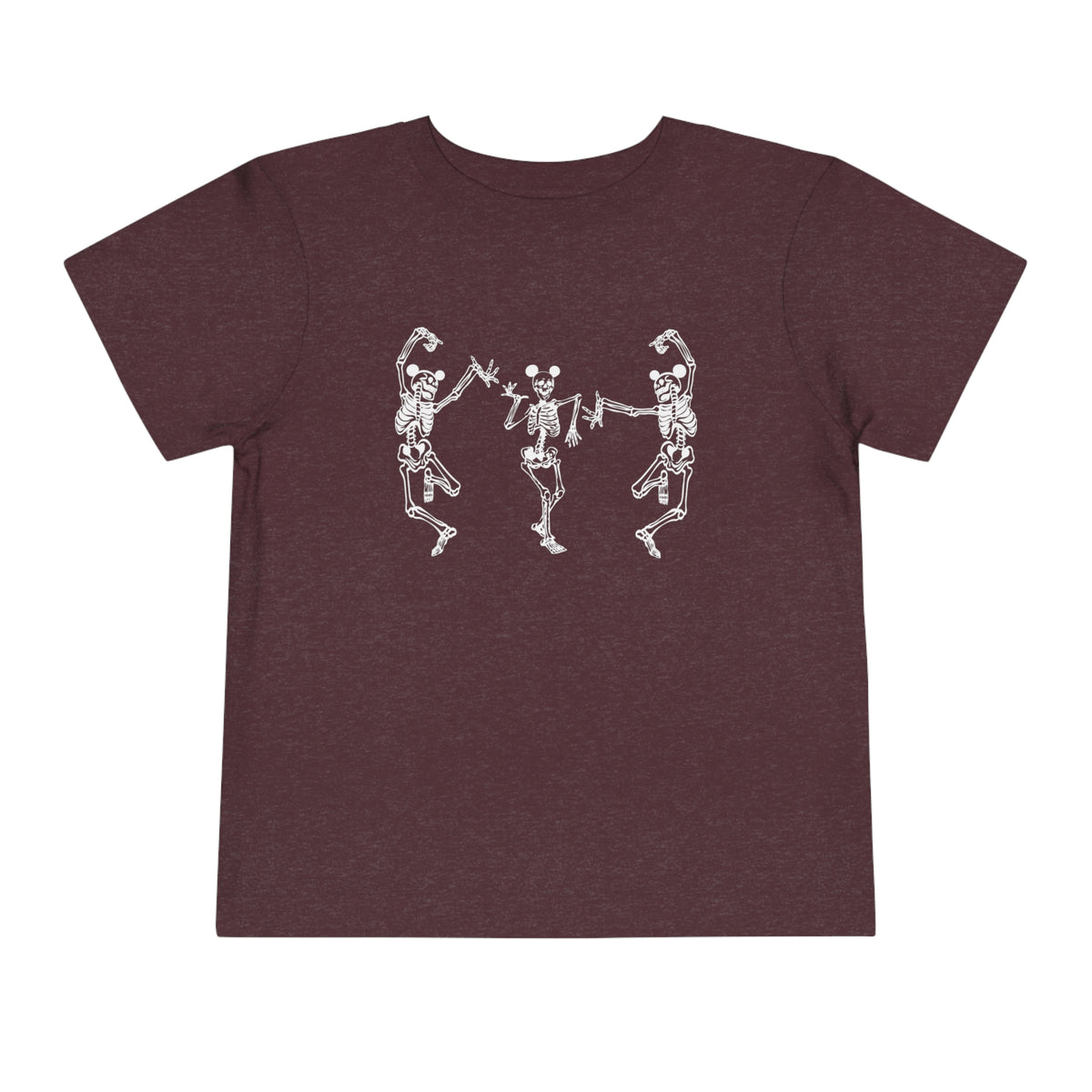 Dancing Skeletons with Ears Bella Canvas Toddler Short Sleeve Tee