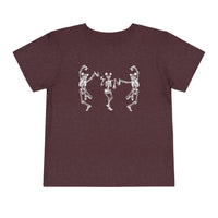 Dancing Skeletons with Ears Bella Canvas Toddler Short Sleeve Tee