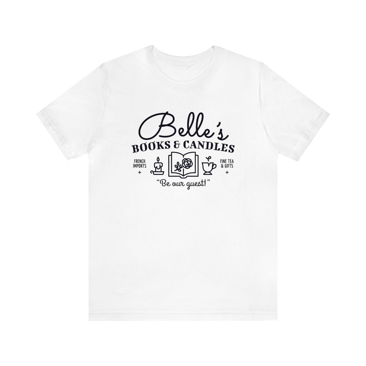Belle’s Books & Candles Bella Canvas Unisex Jersey Short Sleeve Tee