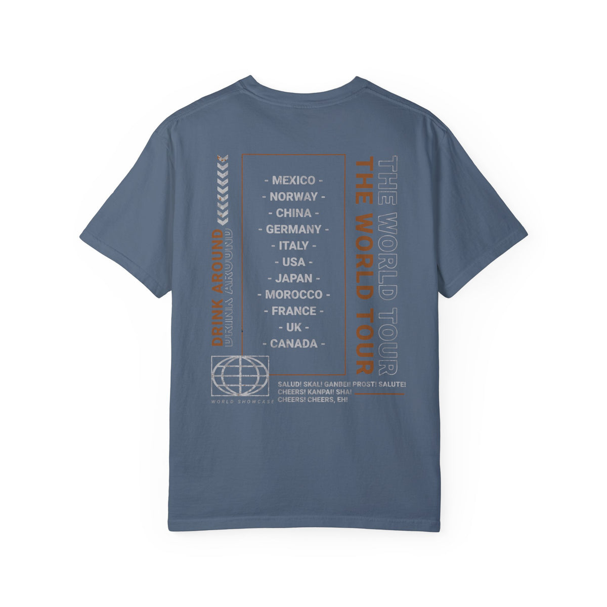 Drink Around The World Tour Comfort Colors Unisex Garment-Dyed T-shirt