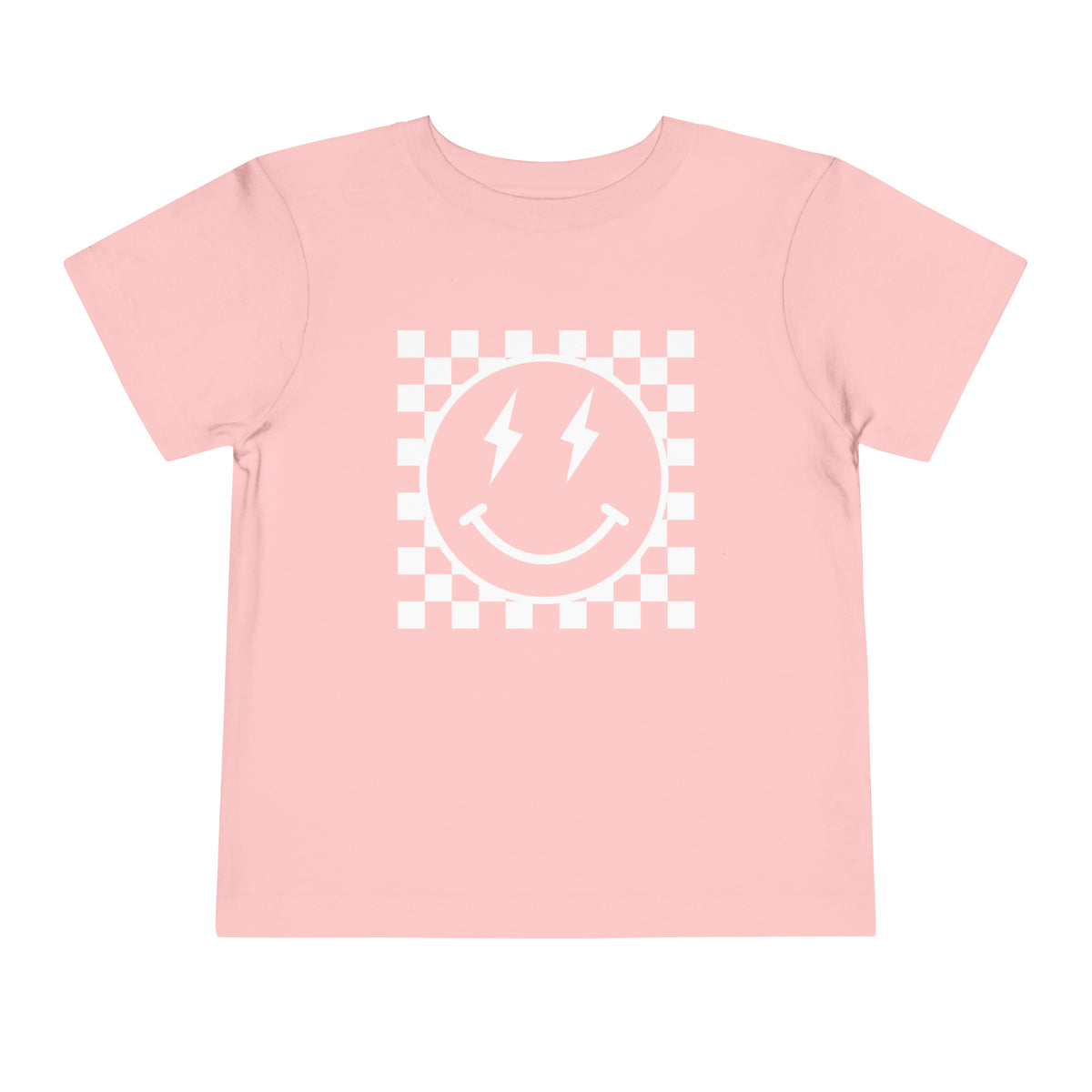 Retro Checkered Smile Bella Canvas Toddler Short Sleeve Tee