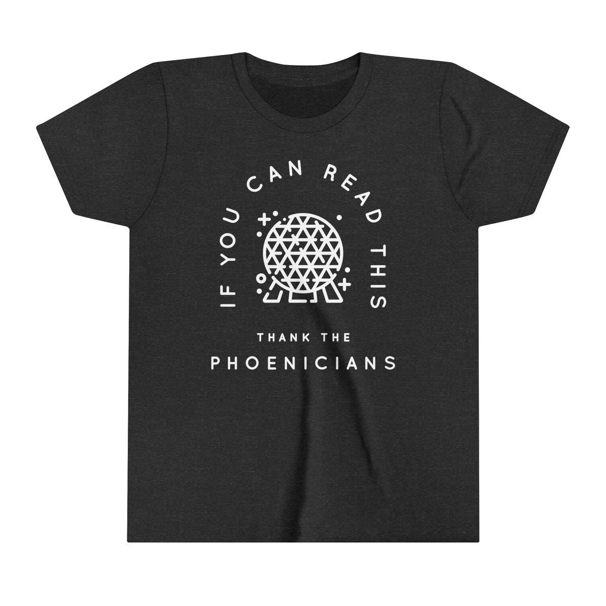 If You Can Read This Thank The Phoenicians Bella Canvas Youth Short Sleeve Tee