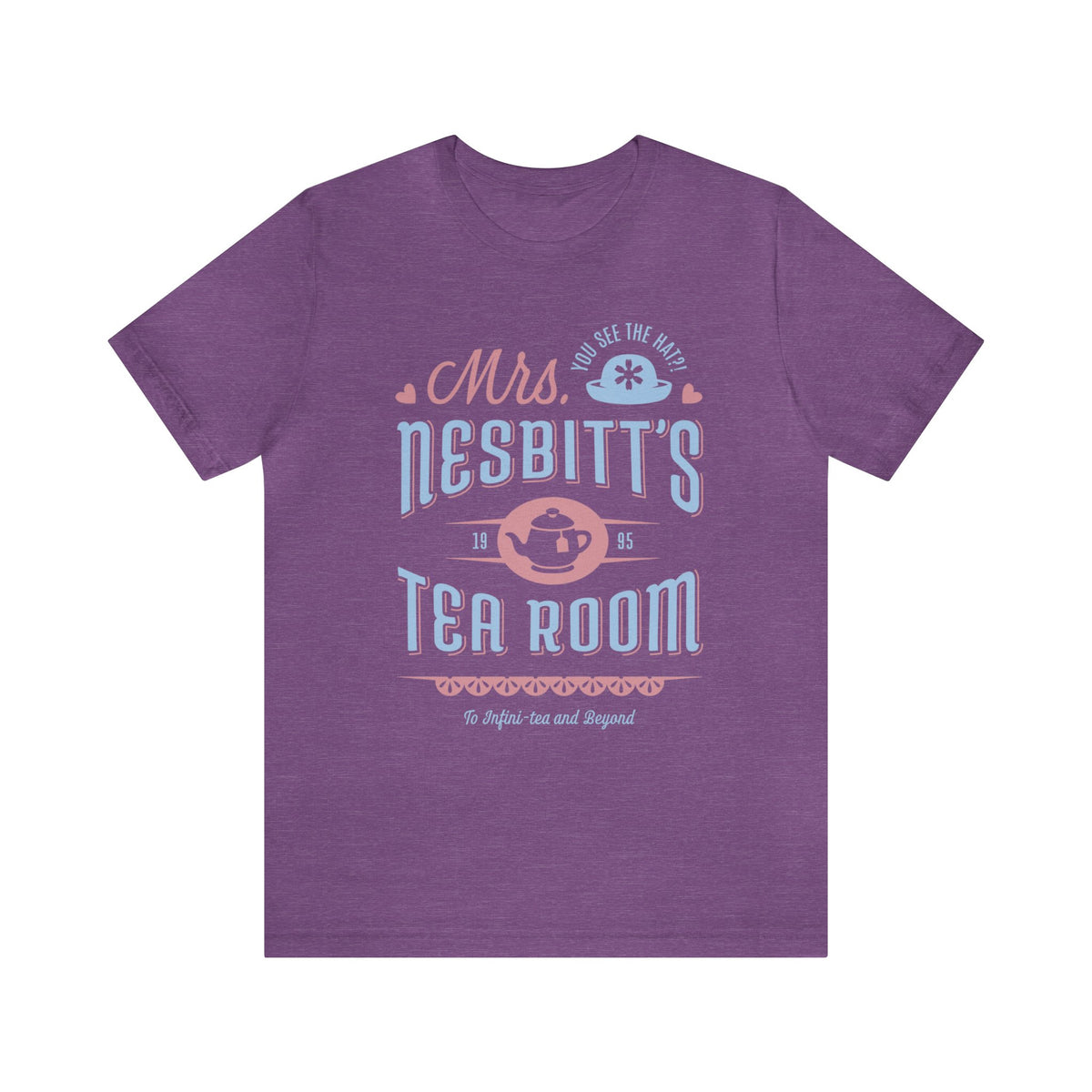 Mrs. Nesbitt’s Tea House Mint & Lavender Bella Canvas Unisex Jersey Short Sleeve Tee