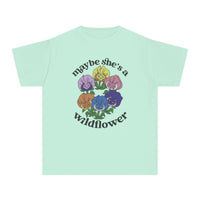 Maybe She’s A Wildflower Comfort Colors Youth Midweight Tee