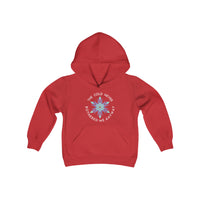 The Cold Never Bothered Me Anyway Gildan Youth Heavy Blend Hooded Sweatshirt