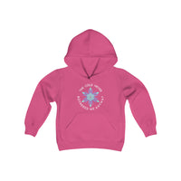 The Cold Never Bothered Me Anyway Gildan Youth Heavy Blend Hooded Sweatshirt