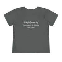 Joey's Journey Chromosome 6q Deletion Awareness Bella Canvas Toddler Short Sleeve Tee