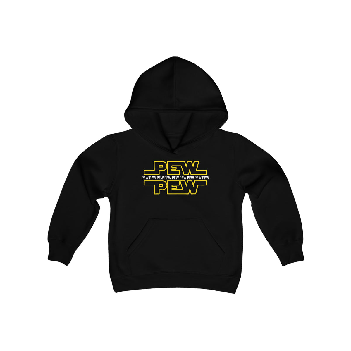 PEW PEW PEW Gildan Youth Heavy Blend Hooded Sweatshirt
