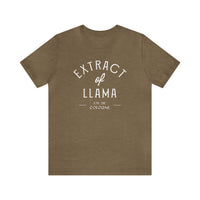 Extract of Llama Bella Canvas Unisex Jersey Short Sleeve Tee