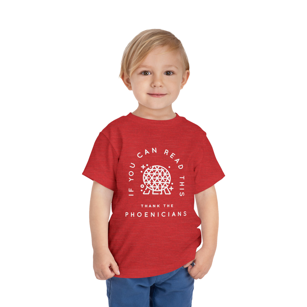 If You Can Read This Thank The Phoenicians Bella Canvas Toddler Short Sleeve Tee