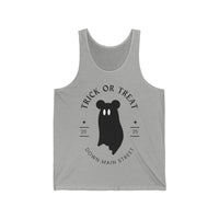 Trick or Treat Down Main Street Unisex Jersey Tank