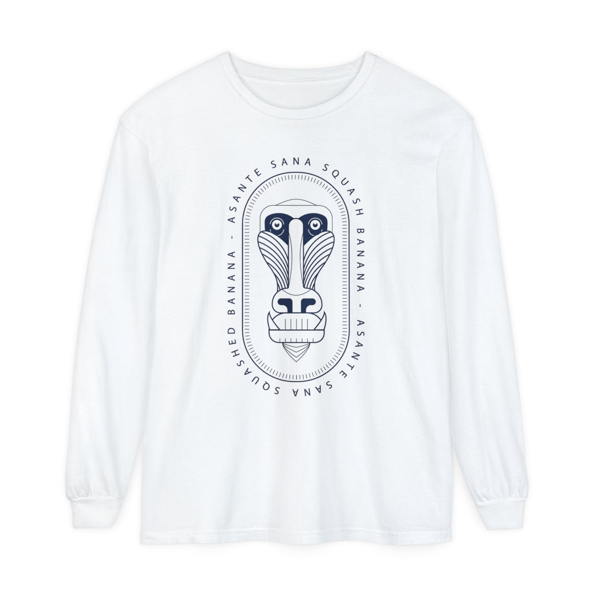 Asante Sana Squashed Banana Comfort Colors Unisex Garment-dyed Long Sleeve T-Shirt