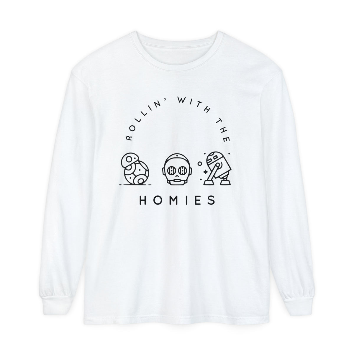 Rollin’ With The Homies Comfort Colors Unisex Garment-dyed Long Sleeve T-Shirt