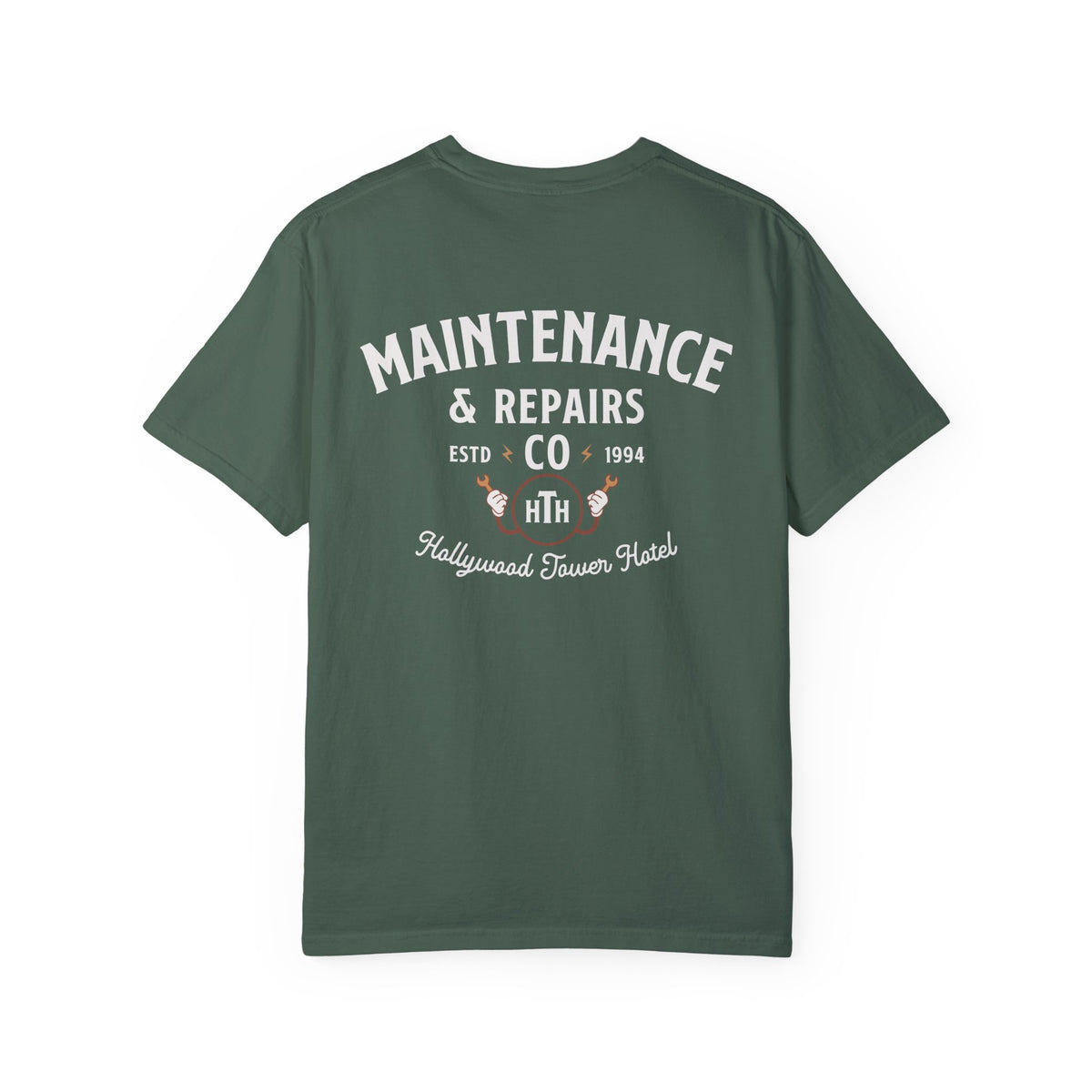 Hollywood Tower Hotel Maintenance & Repairs Comfort Colors Unisex Garment-Dyed T-shirt