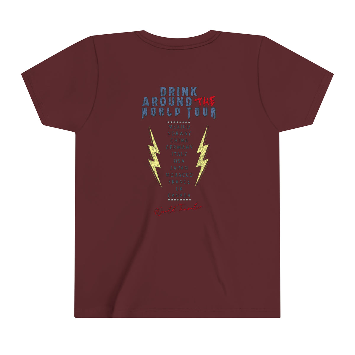 Drink Around The World Tour Bella Canvas Youth Short Sleeve Tee