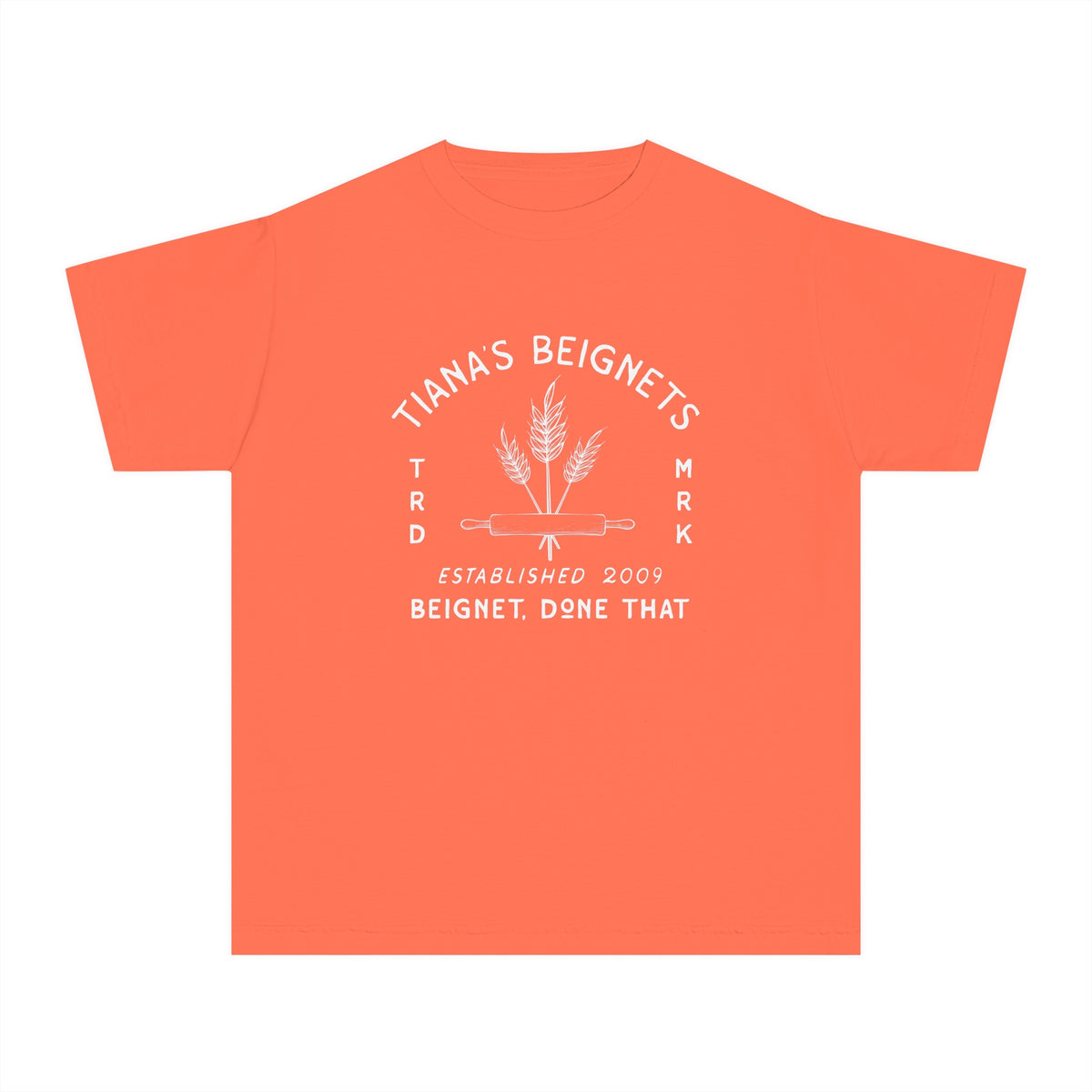 Tiana's Beignets Comfort Colors Youth Midweight Tee