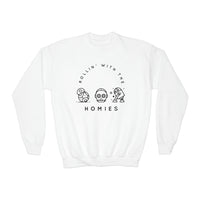 Rollin’ With The Homies Gildan Youth Crewneck Sweatshirt