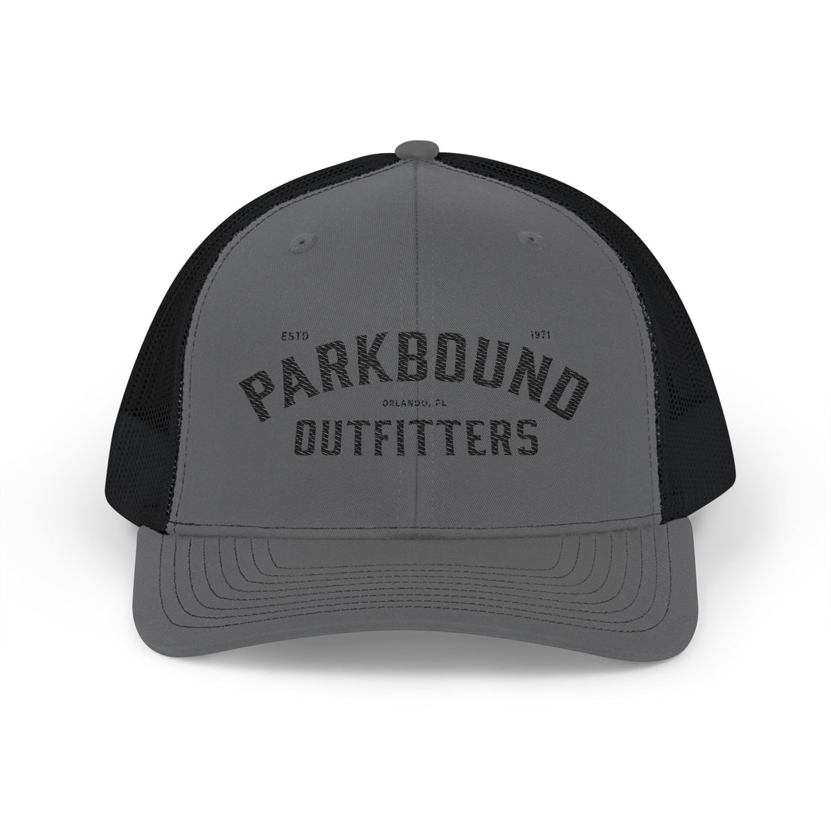 Parkbound Outfitters Snapback Trucker Cap - Stylish Gray & White Hat for Outdoor Adventures