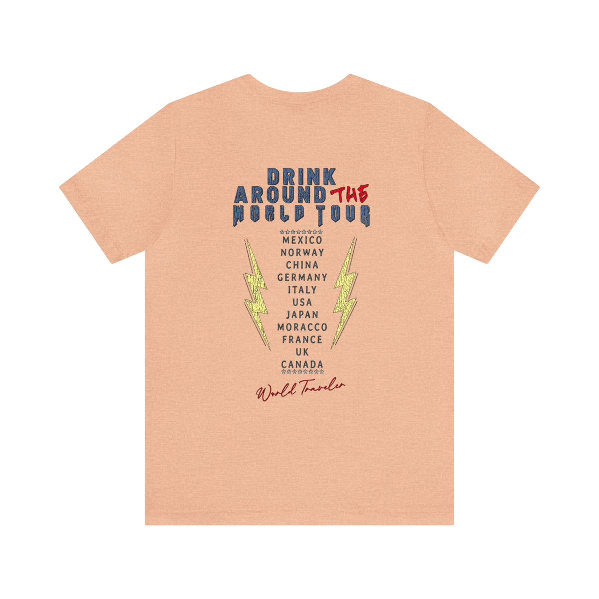 Drink Around The World Tour Bella Canvas Unisex Jersey Short Sleeve Tee