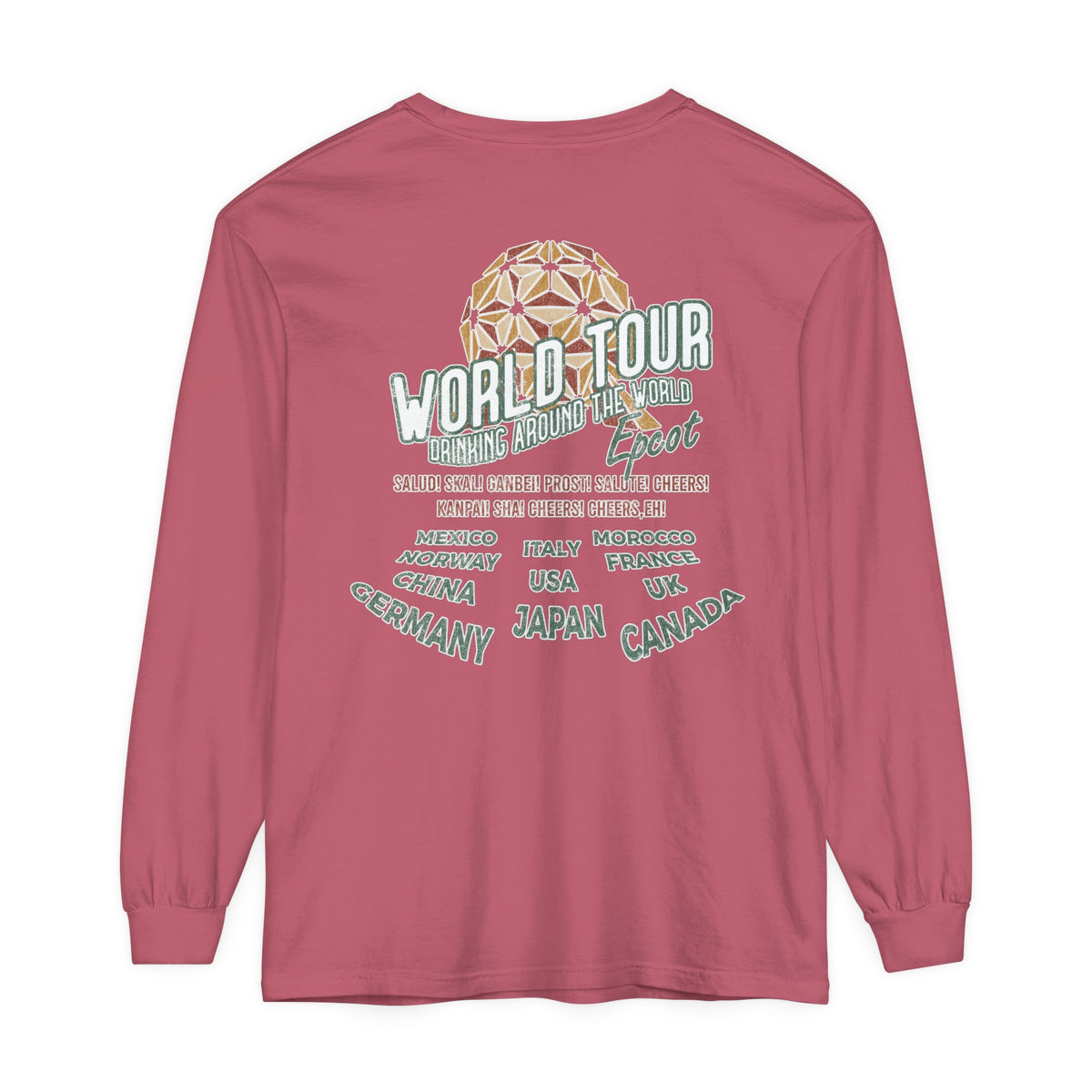 World Tour Comfort Colors Unisex Garment-dyed Long Sleeve T-Shirt