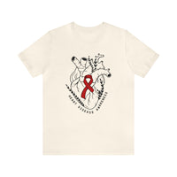 Heart Disease Awareness Bella Canvas Unisex Jersey Short Sleeve Tee