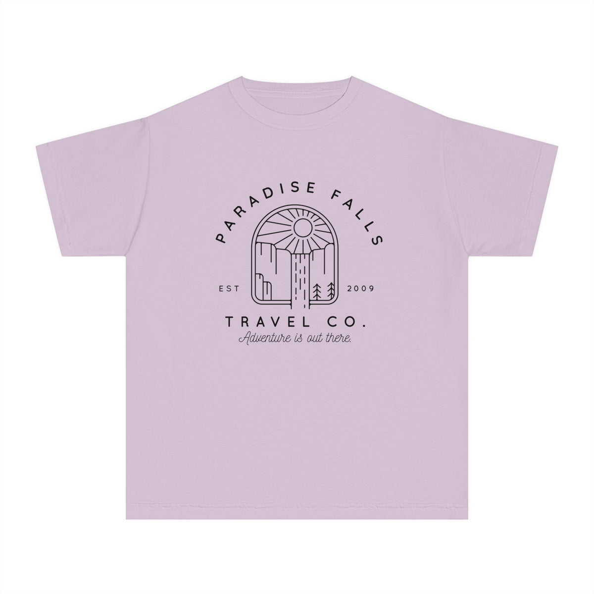 Paradise Falls Vacation Co. Comfort Colors Youth Midweight Tee